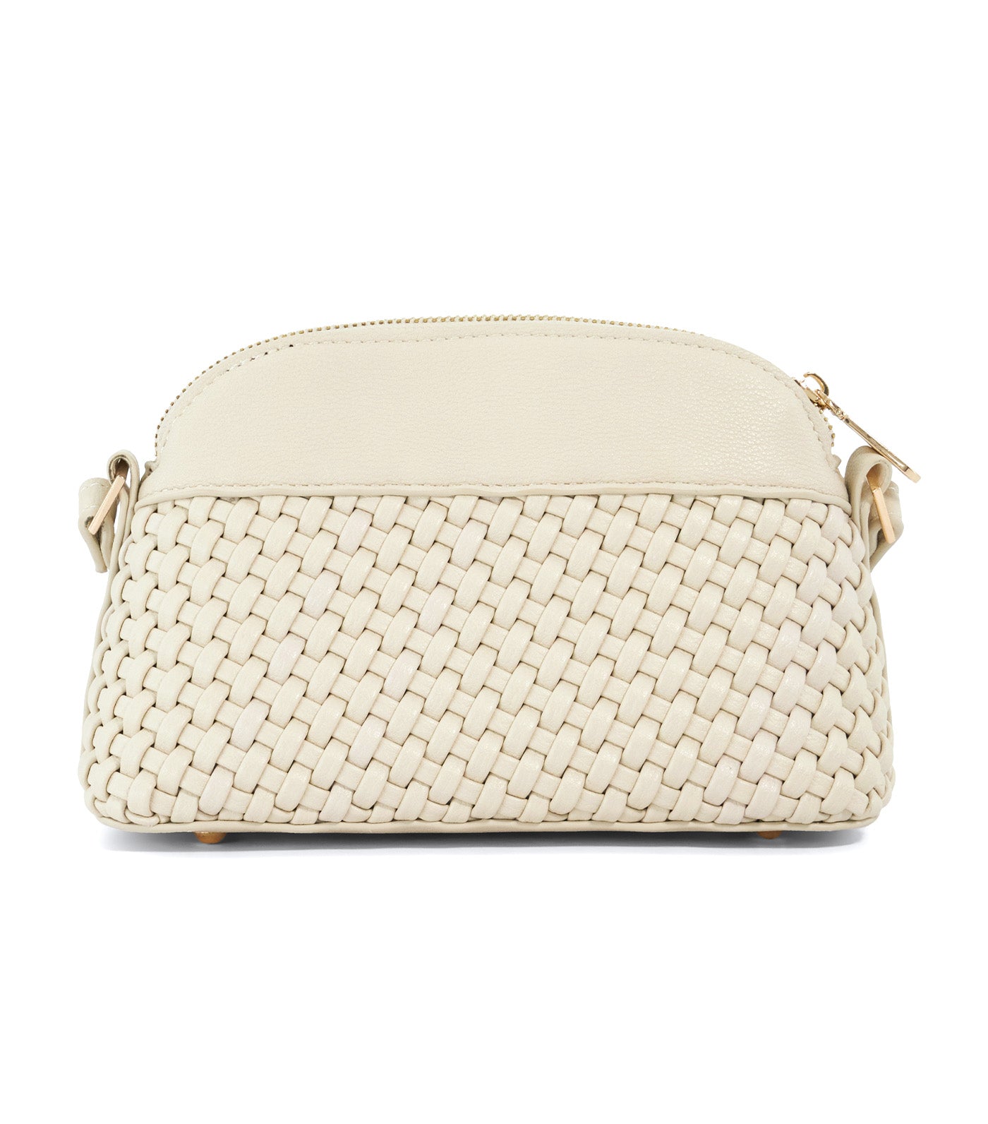 Distinct Mini Woven Cross Body Cream