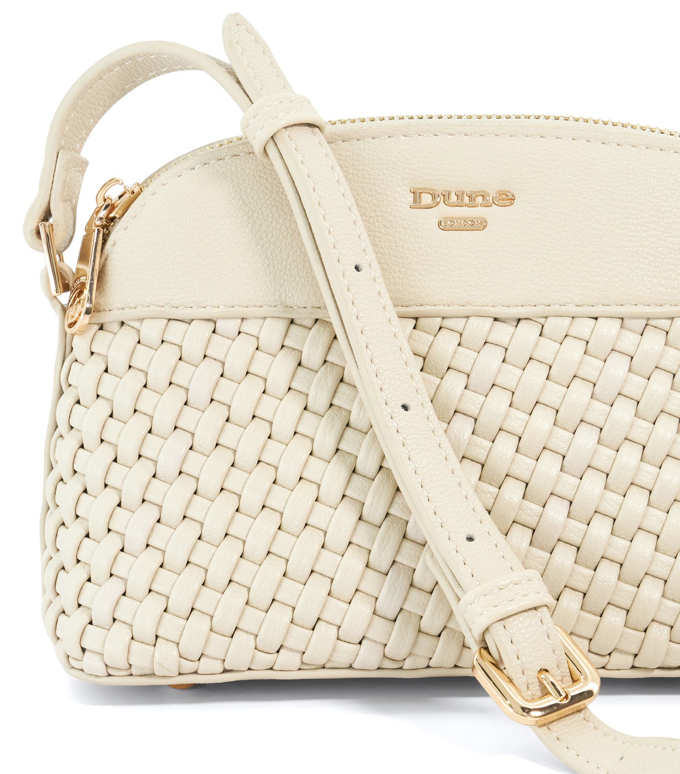 Distinct Mini Woven Cross Body Cream