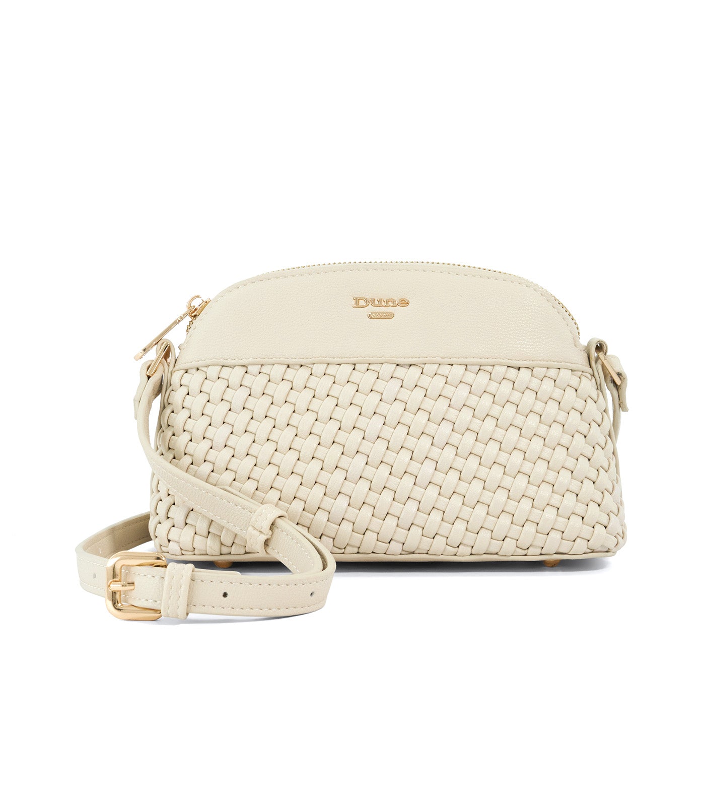 Distinct Mini Woven Cross Body Cream