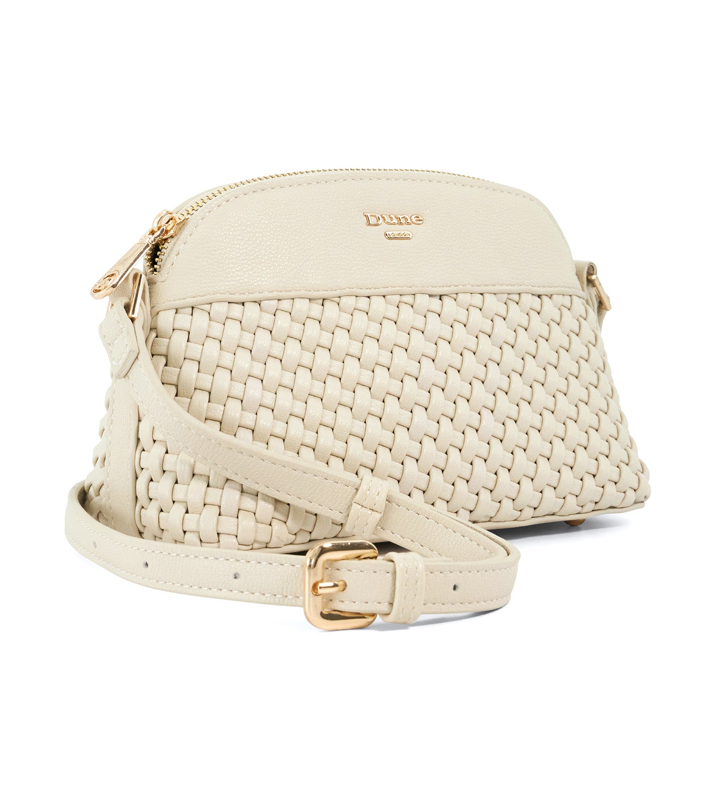 Distinct Mini Woven Cross Body Cream