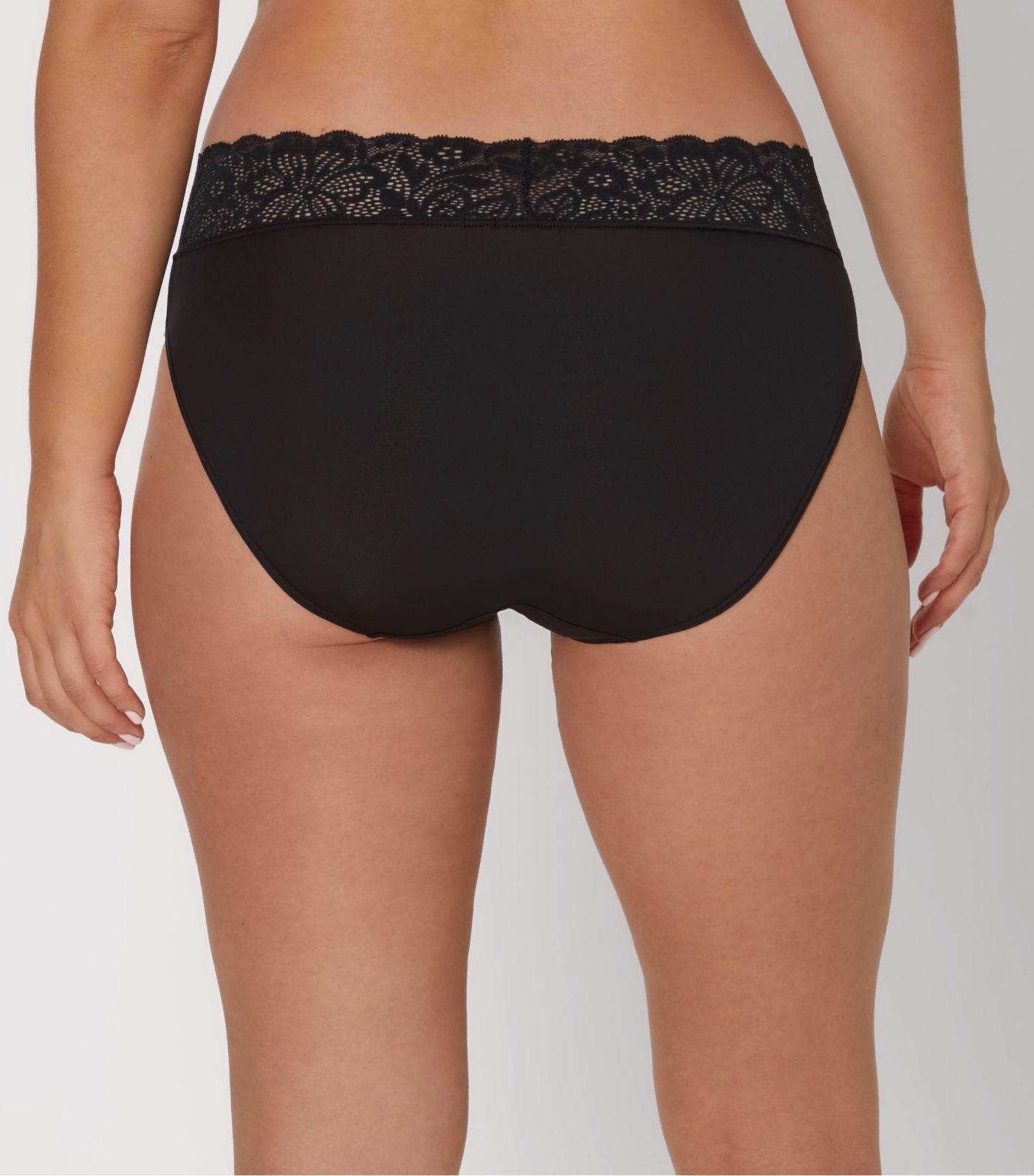 Perfect Fit Stretch Lace High Leg Underwear 3-Pack Black