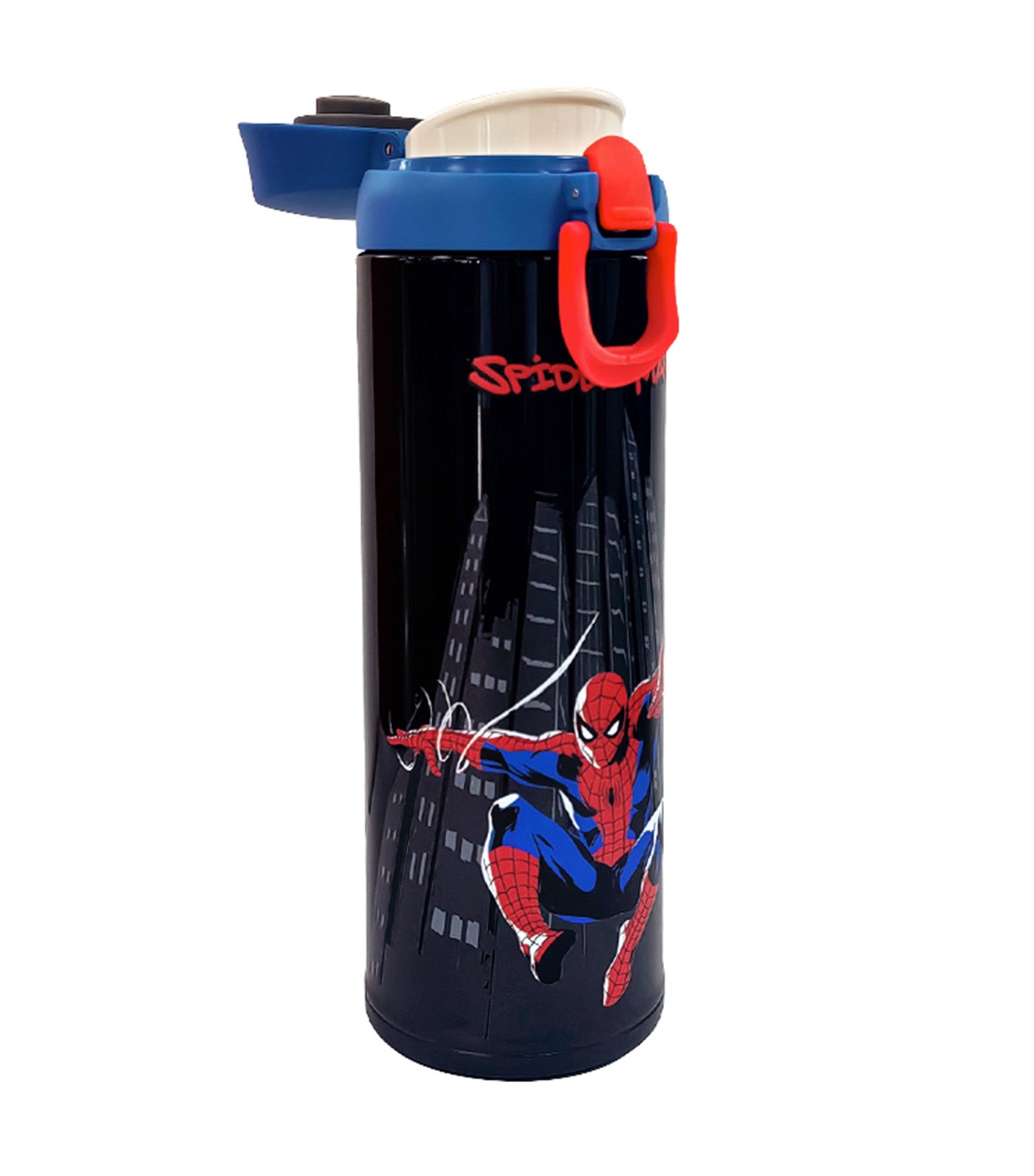 Disney and Marvel 480ml Flip Top Insulated Water Bottle - Spider-Man Hometown Hero DN0212