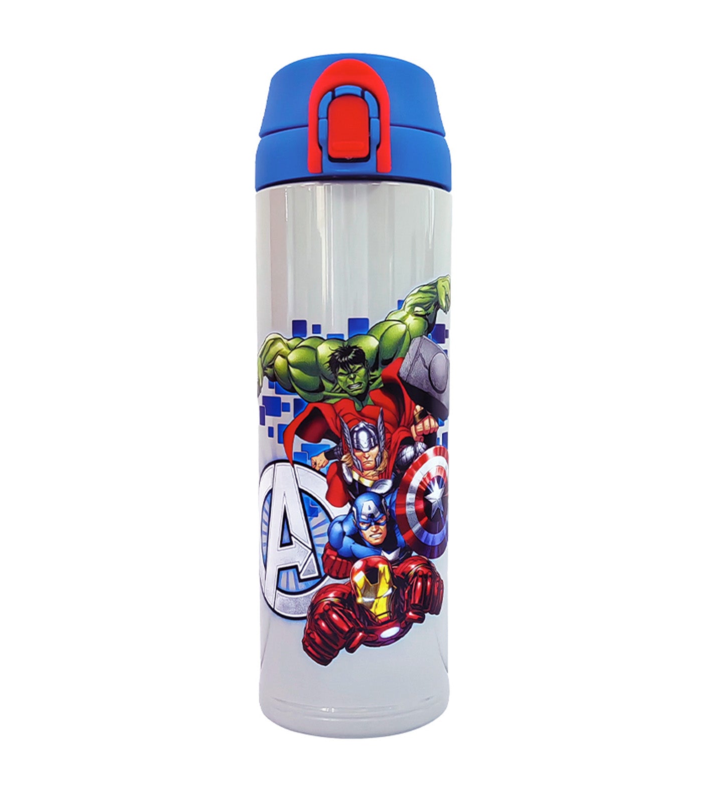 Disney and Marvel 480ml Flip Top Insulated Water Bottle - Avengers Super Heroes DN0216
