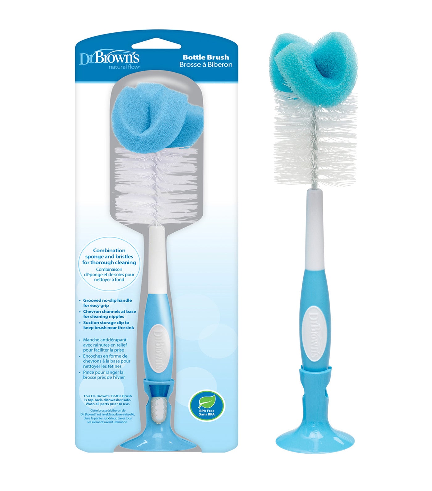 Bottle and Nipple Brush Soft Bristles with Foam