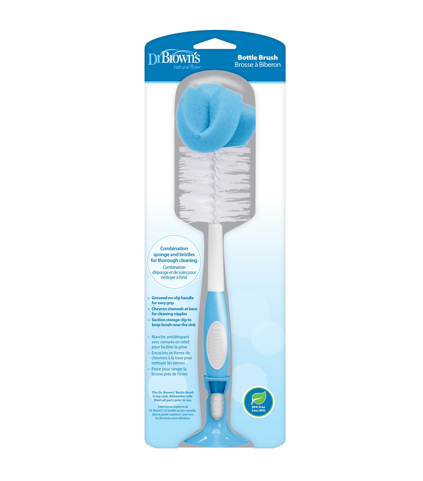 Bottle and Nipple Brush Soft Bristles with Foam