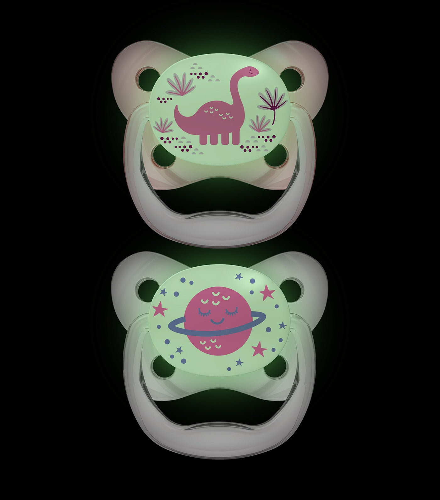 PreVent Glow-in-the-Dark Butterfly Shield Stage 2 Pacifier, 2 Pieces/Pack
