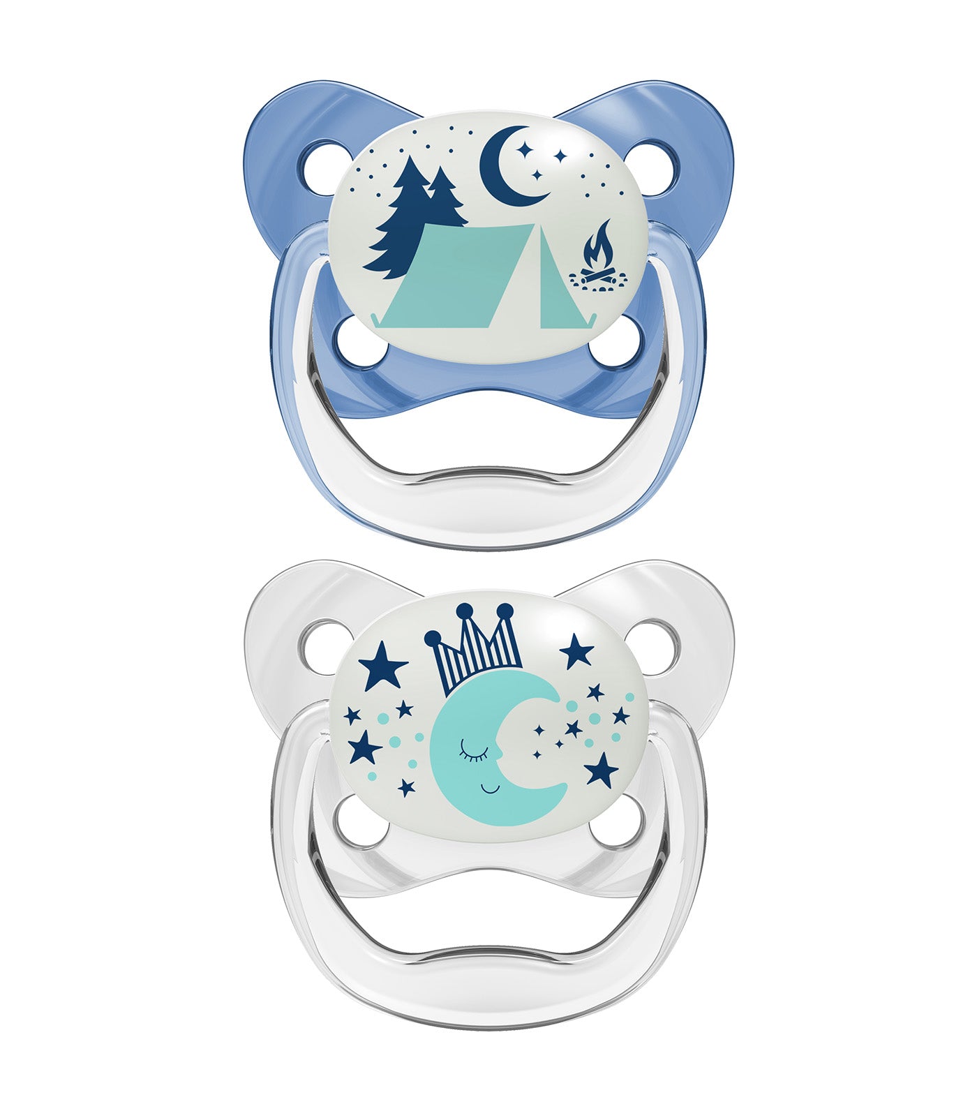 PreVent Glow-in-the-Dark Butterfly Shield Stage 2 Pacifier, 2 Pieces/Pack