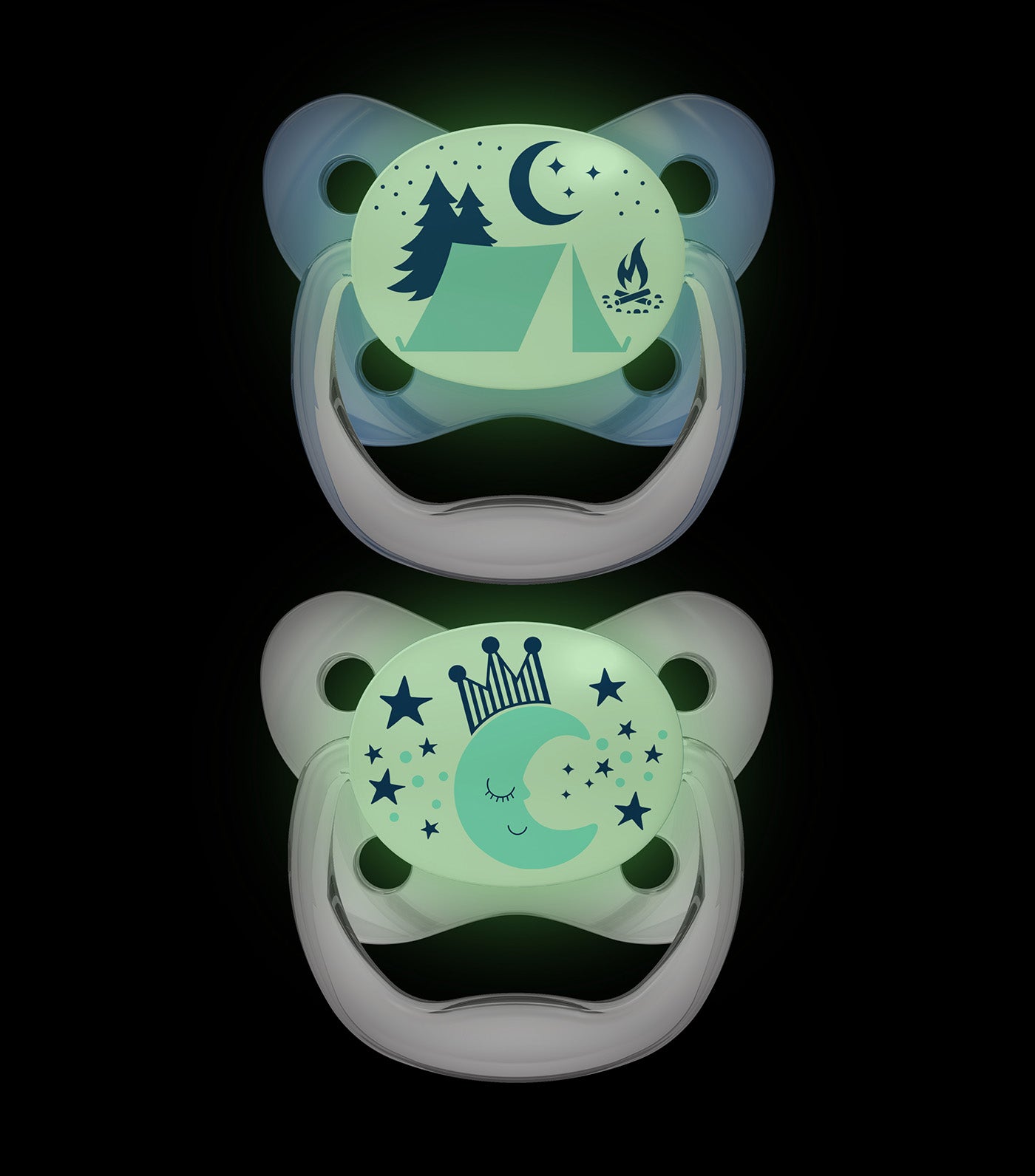 PreVent Glow-in-the-Dark Butterfly Shield Stage 2 Pacifier, 2 Pieces/Pack