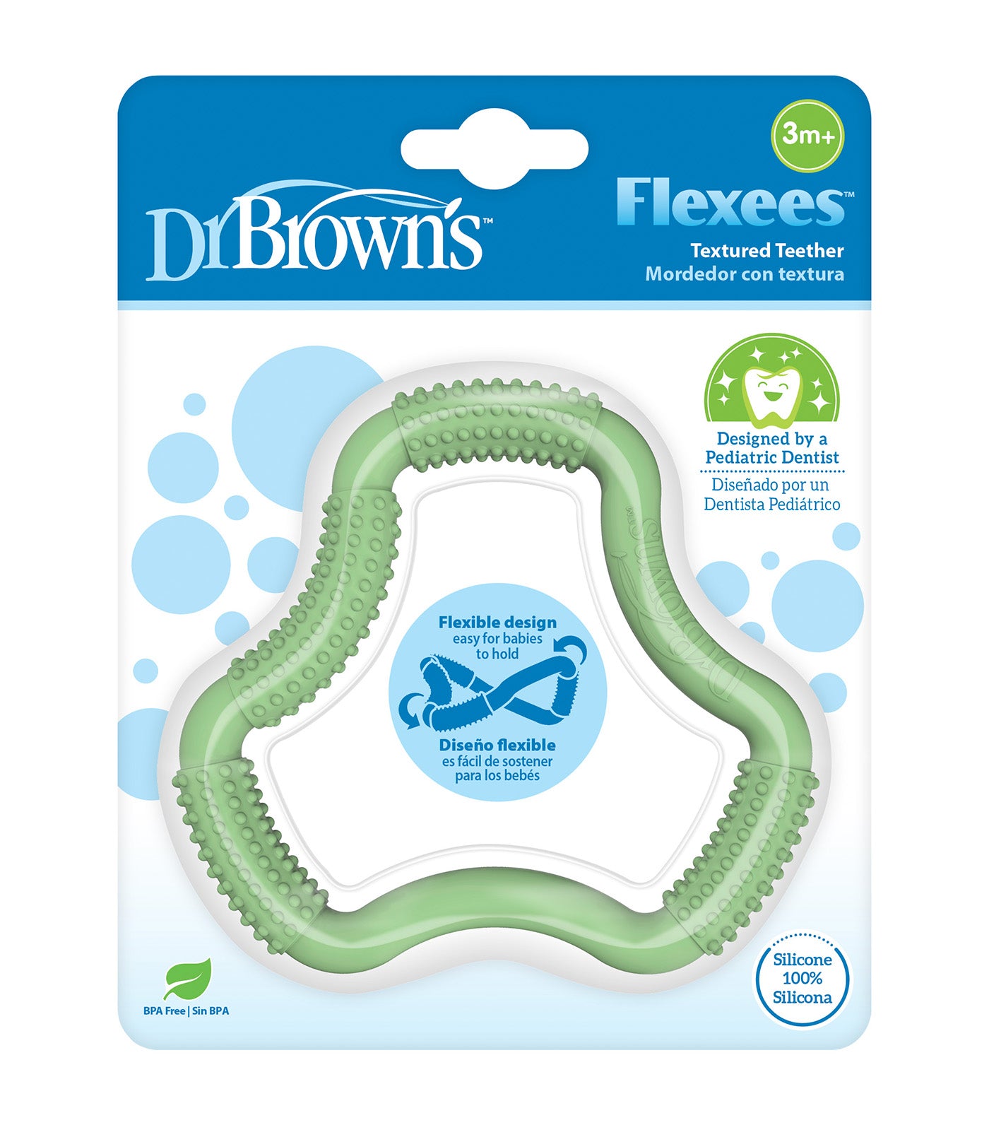 Teether Flexees A Shape Green