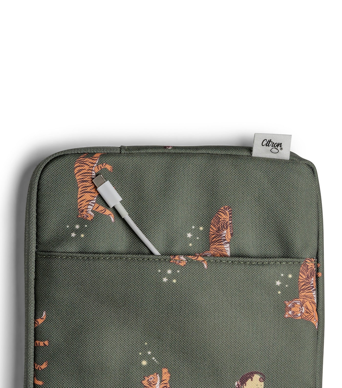 Protective iPad Sleeve with Zipper Tiger