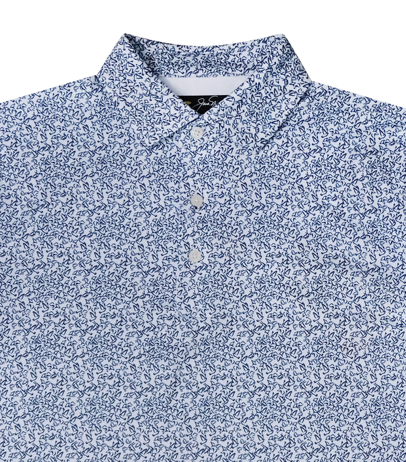 Jack Nicklaus Flock Print Polo Bright White