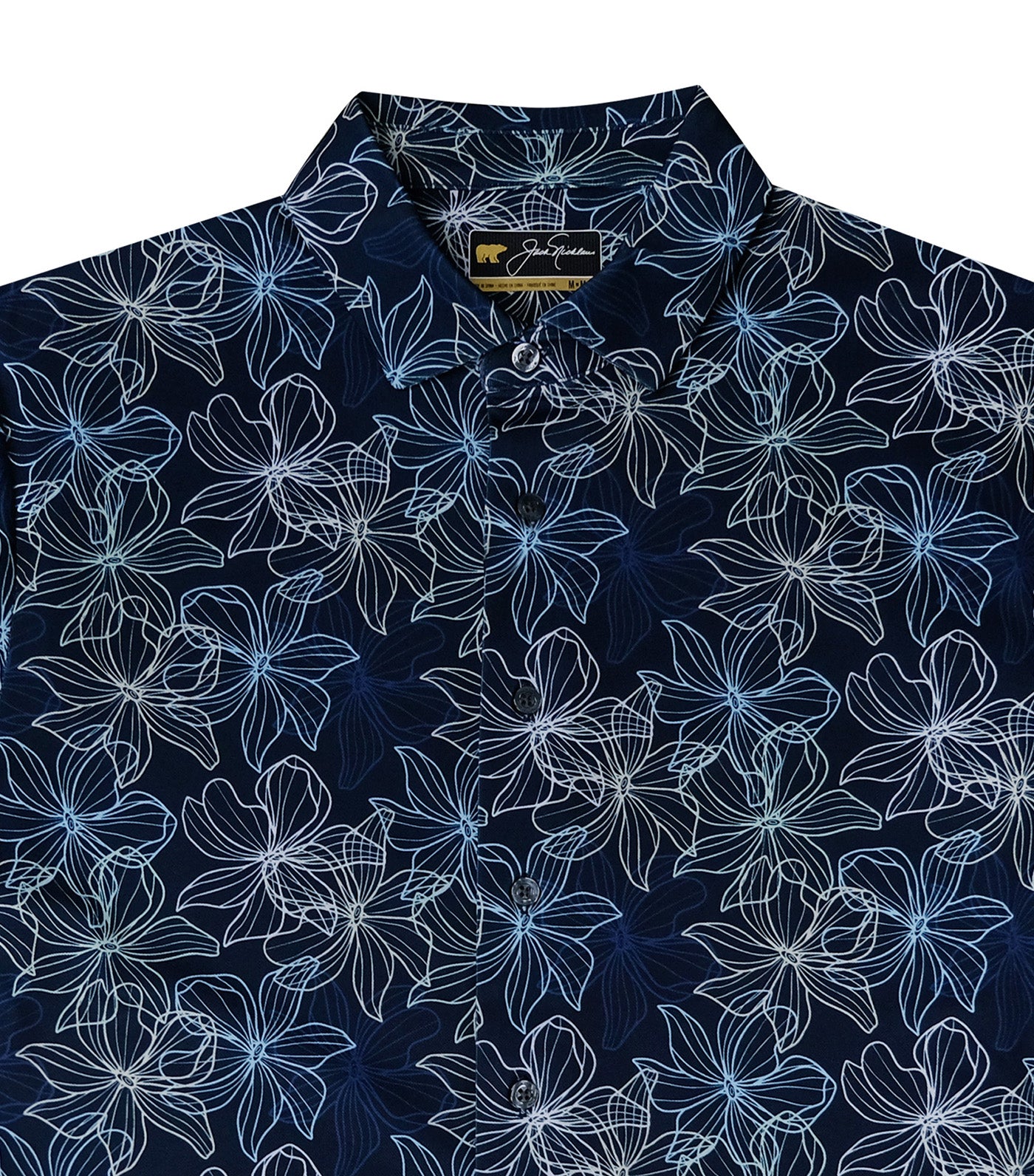 Jack Nicklaus Tropical Print Polo Classic Navy