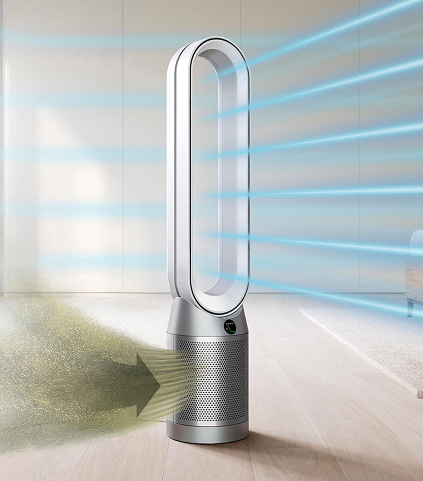 Purifier Tower Fan White/Silver