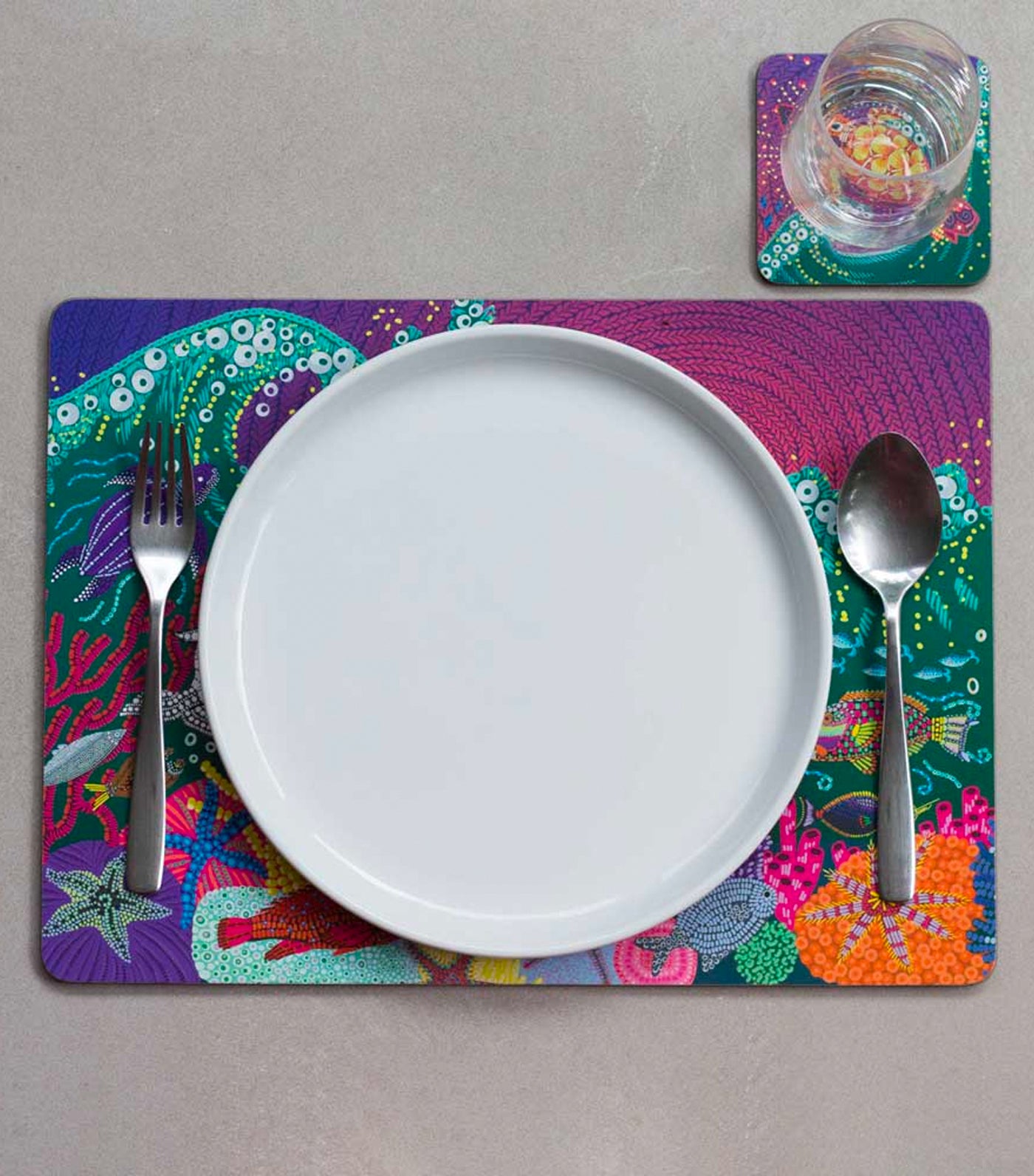 Jim Weaver Designs Dagat Placemats and Coasters