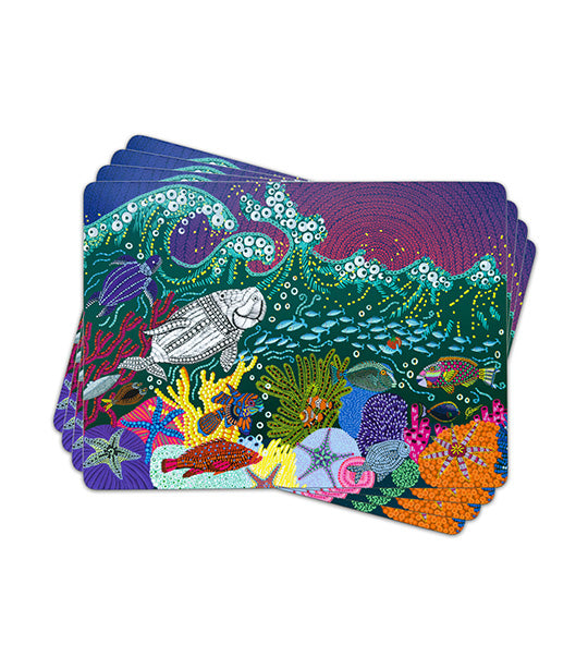 Jim Weaver Designs Dagat Placemats and Coasters