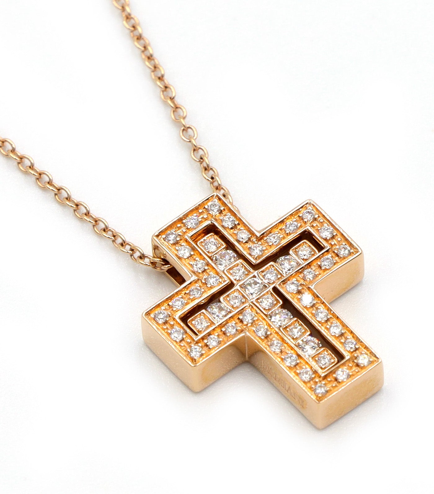 Belle Epoque Cross Necklace in Yellow Gold