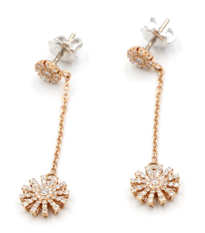 Margherita Rose Gold Earrings with Diamonds