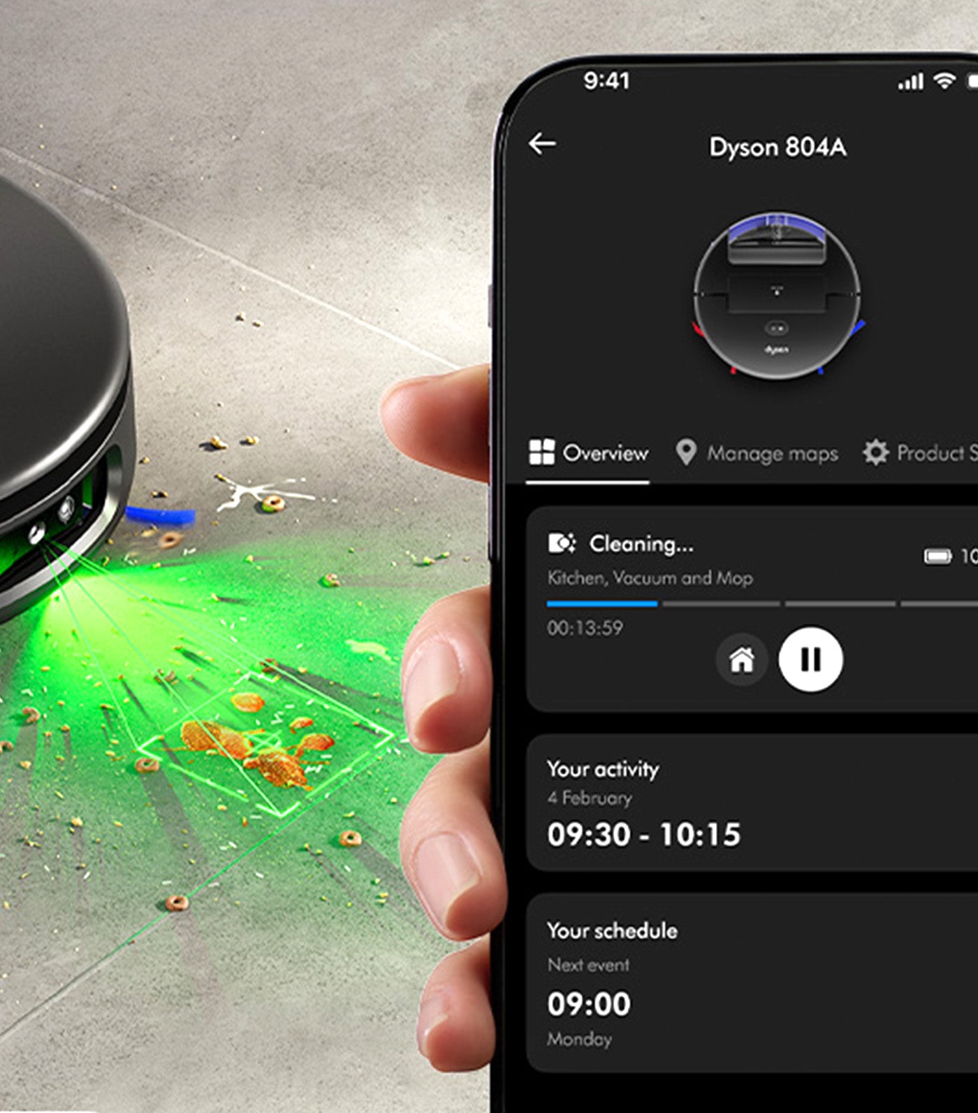 Dyson Spot+Scrub™ AI Robot Vacuum Cleaner Black/Blue