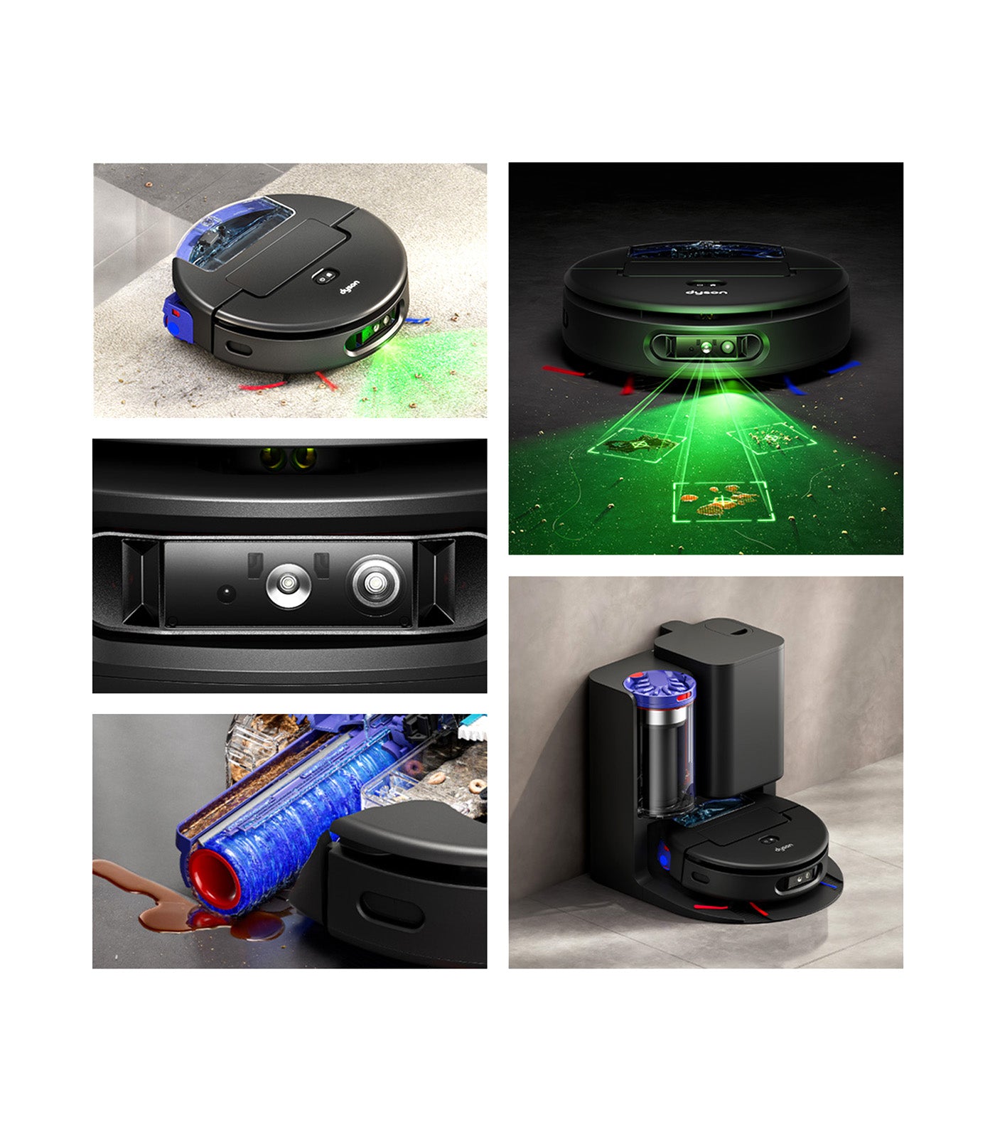 Dyson Spot+Scrub™ AI Robot Vacuum Cleaner Black/Blue