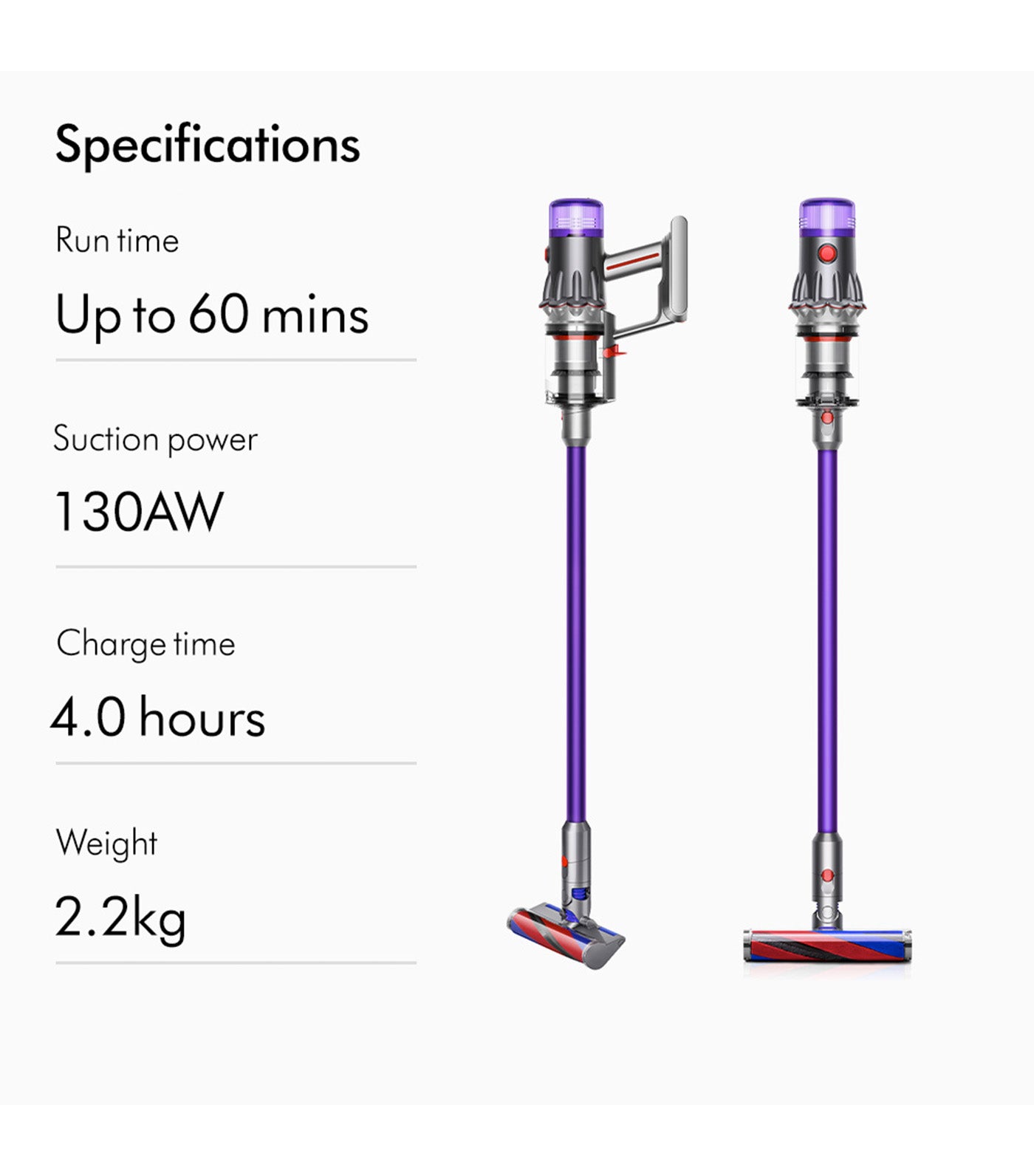 V12 Origin Vacuum Cleaner Iron/Purple