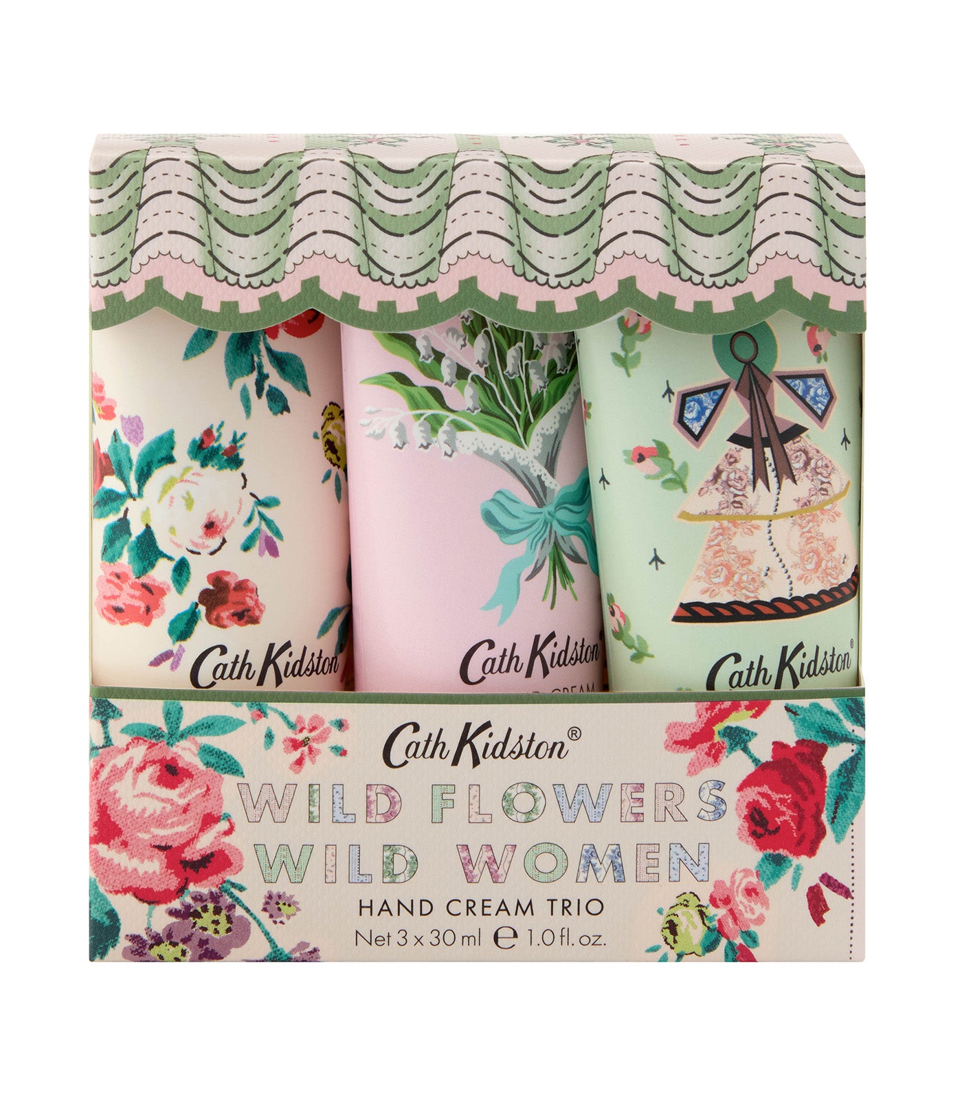 Heathcote & Ivory Cath Kidston Wild Flowers Wild Women Hand Cream Trio
