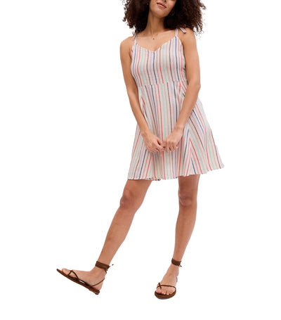 Sleeveless Cami Dress Multi Stripe