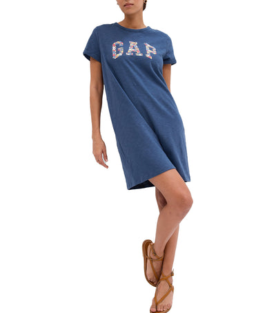Classic Logo T-Shirt Dress Blue Shade