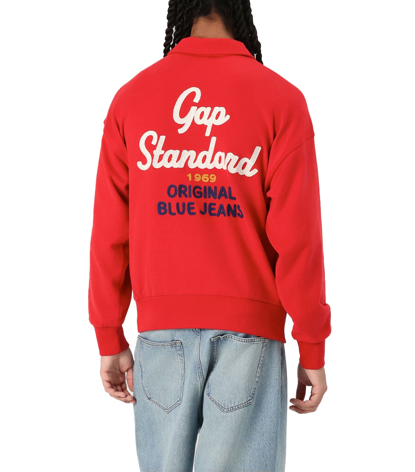 Vintage Soft Gap Logo Polo Sweatshirt