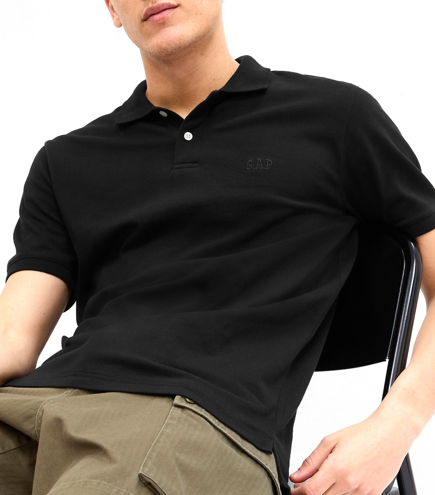 Logo Polo Pique Black 013