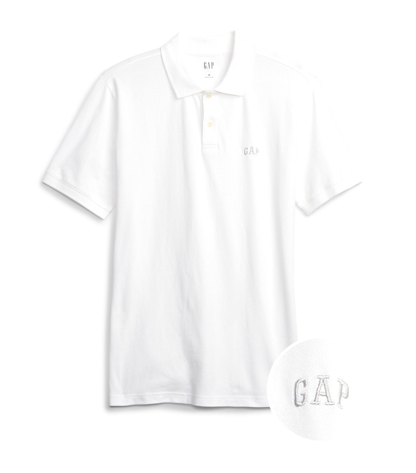Logo Polo Pique Optic White