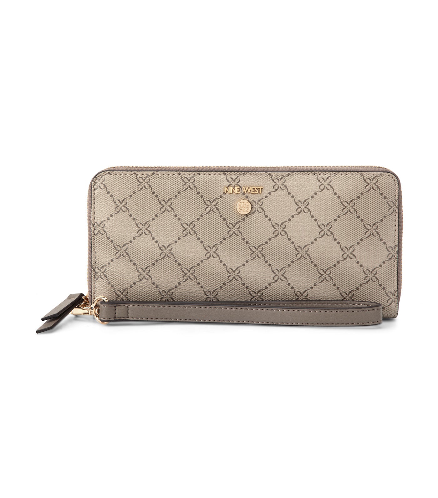 Caireann Zip Around Wrist Wallet Beige Logo/Flint