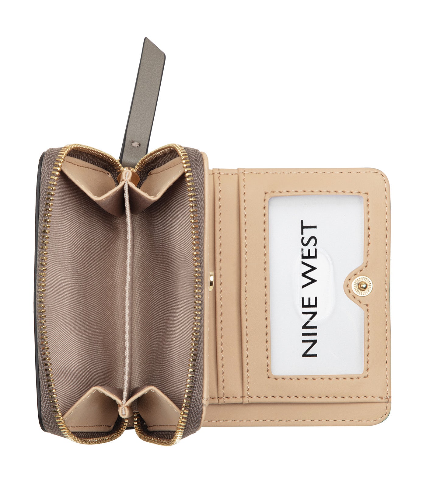 Caireann Small Zip Around Beige Logo/Flint