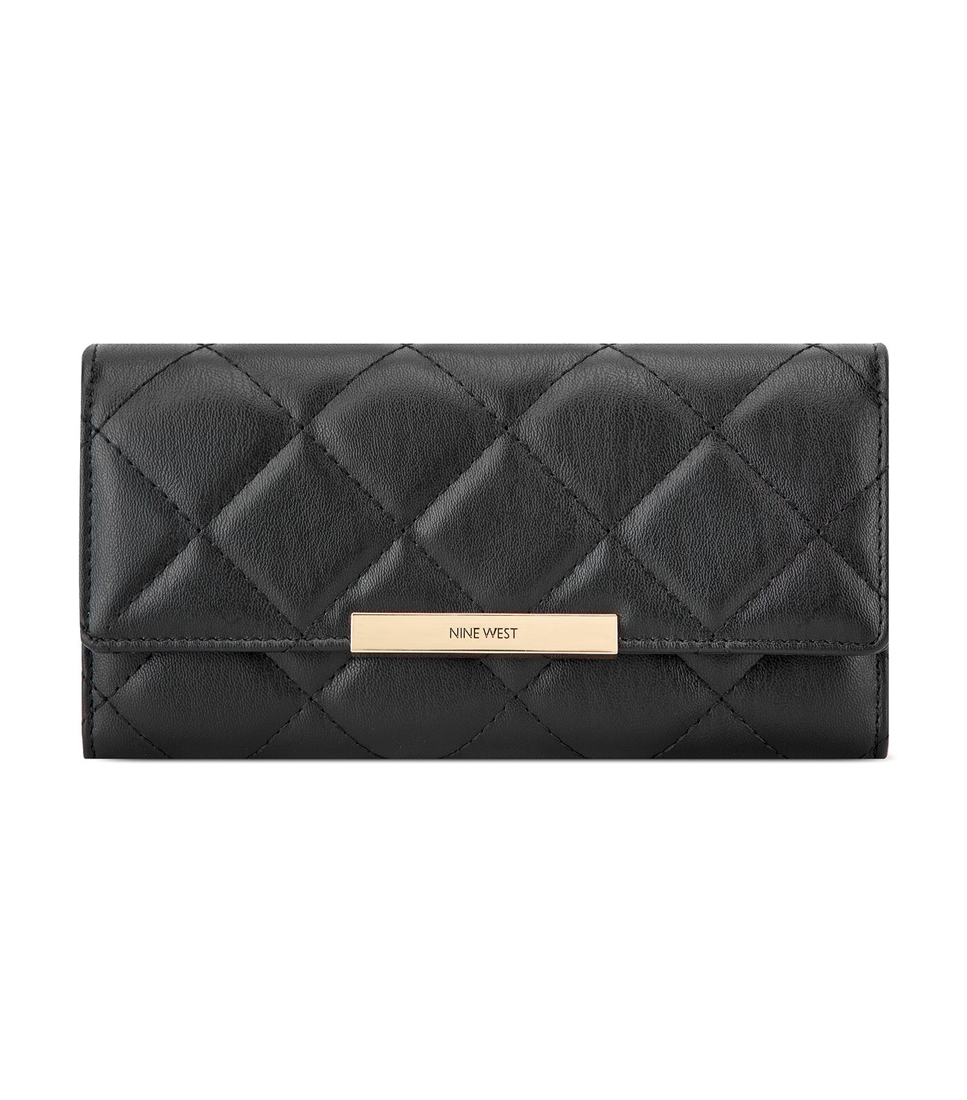 Mirabella Check Secretary Wallet Black