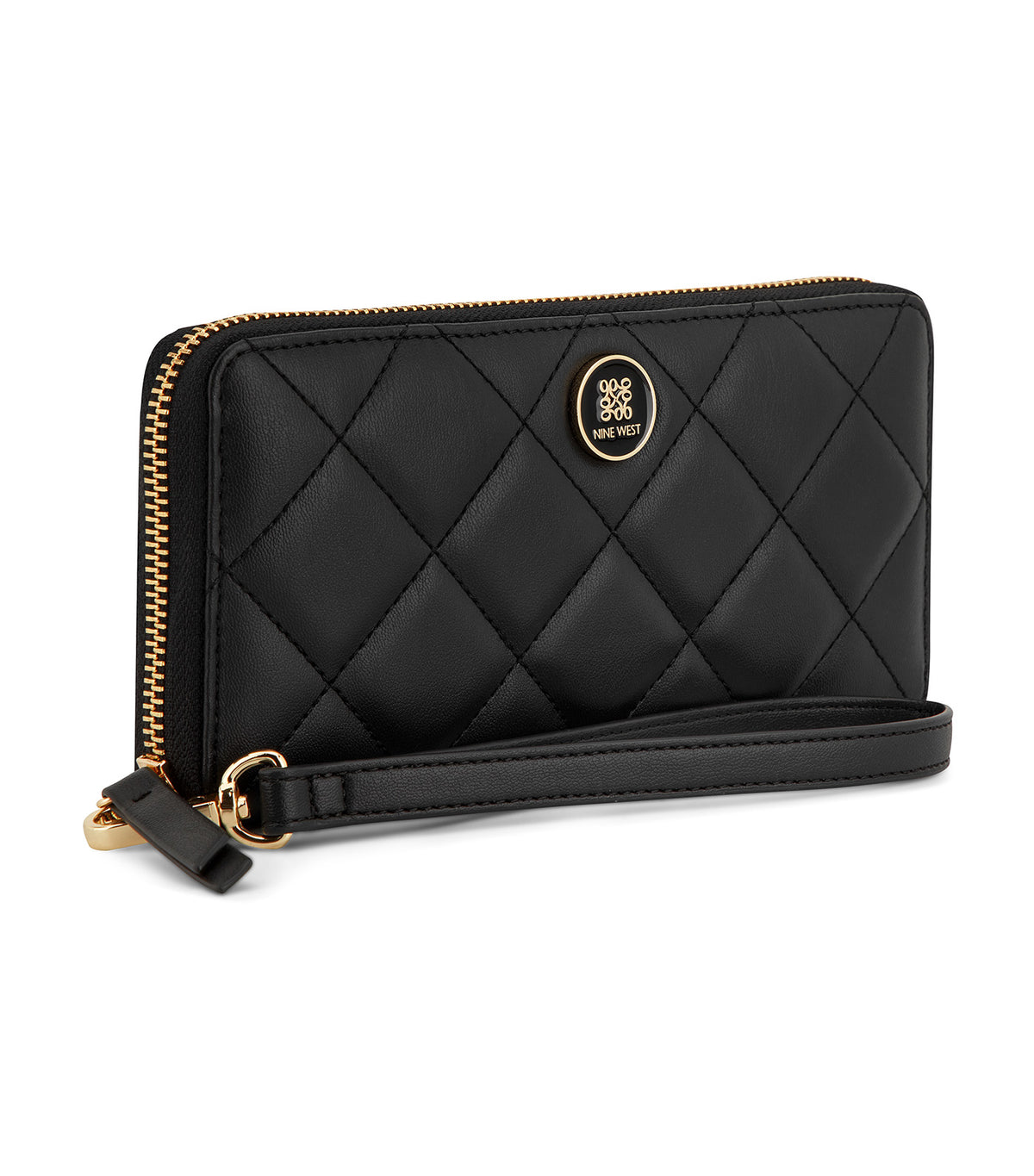 Haleema Zip Around Wristlet Wallet Black