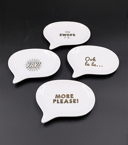 Razzle Dazzle Speech Bubble Plates - Set of Four