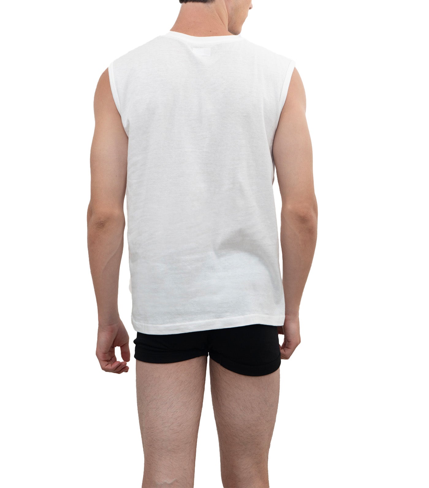 5+1 Round Neck Muscle Tee Multipack White