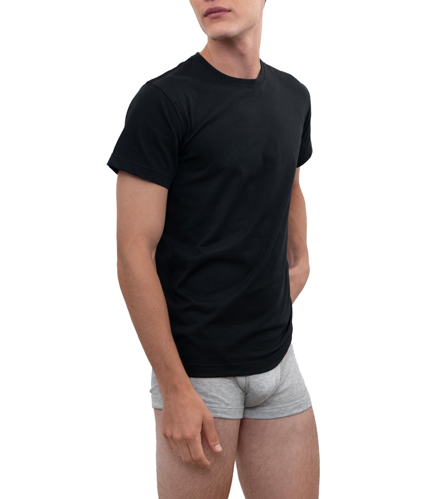 Hanes 3-Pack Slim Fit Round Neck T-Shirt Black