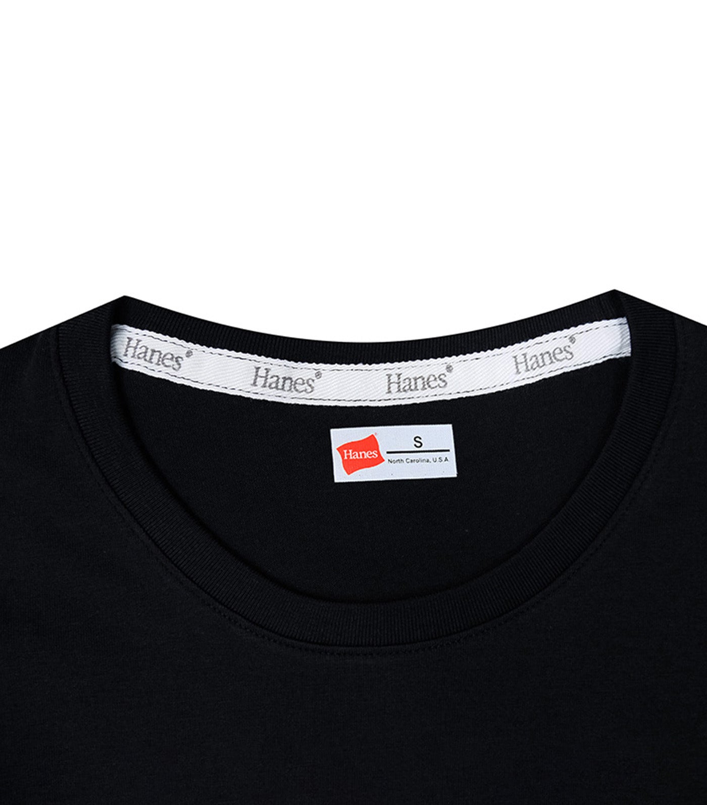 Hanes Men's Round Neck Tee Black