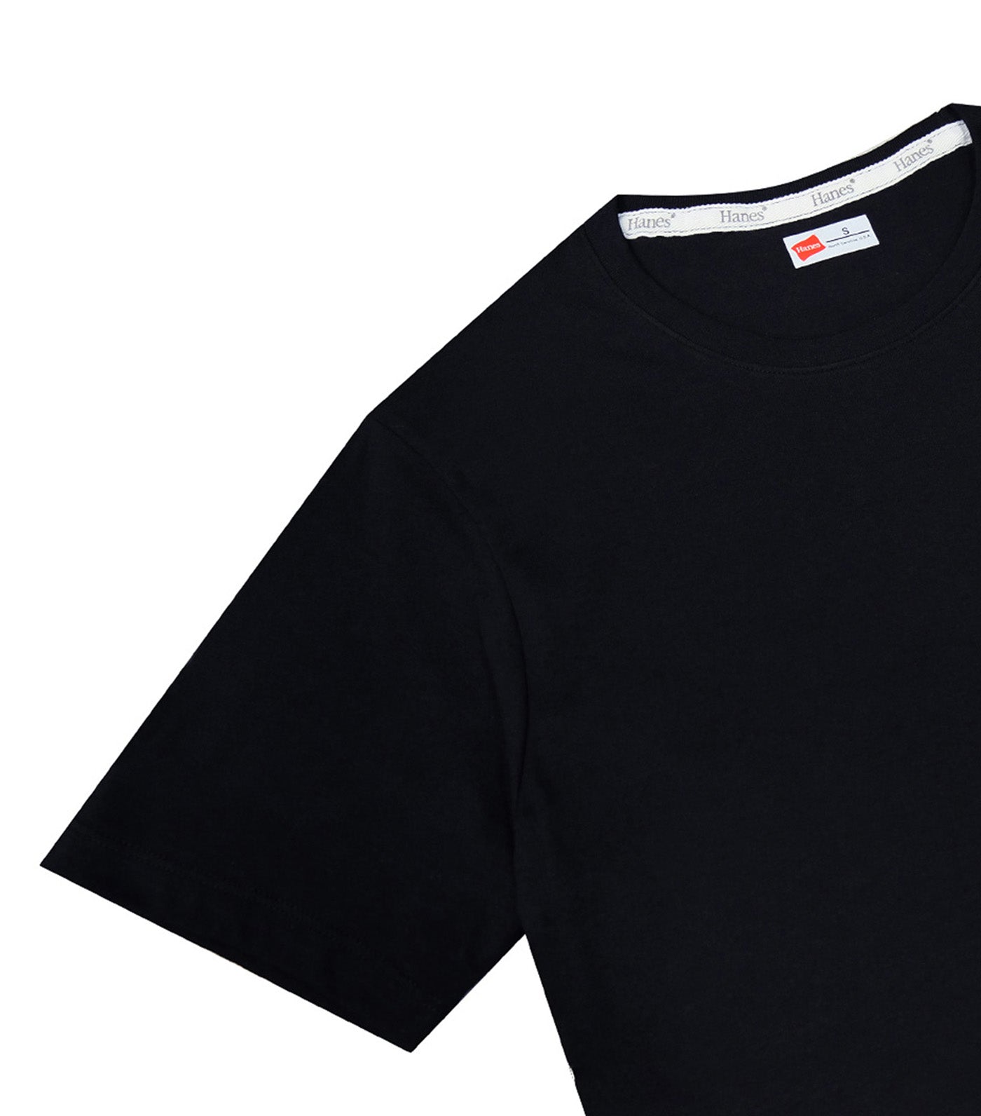 Hanes Men's Round Neck Tee Black