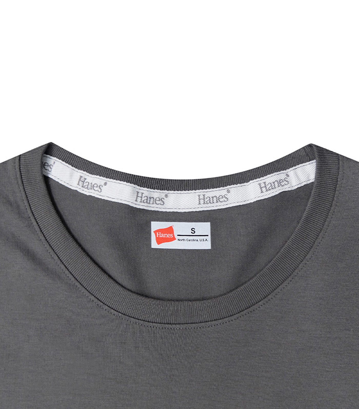 Hanes Men's Round Neck Tee Gray