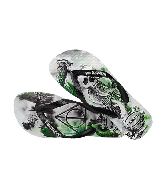 Harry Potter Flip Flops White/Black