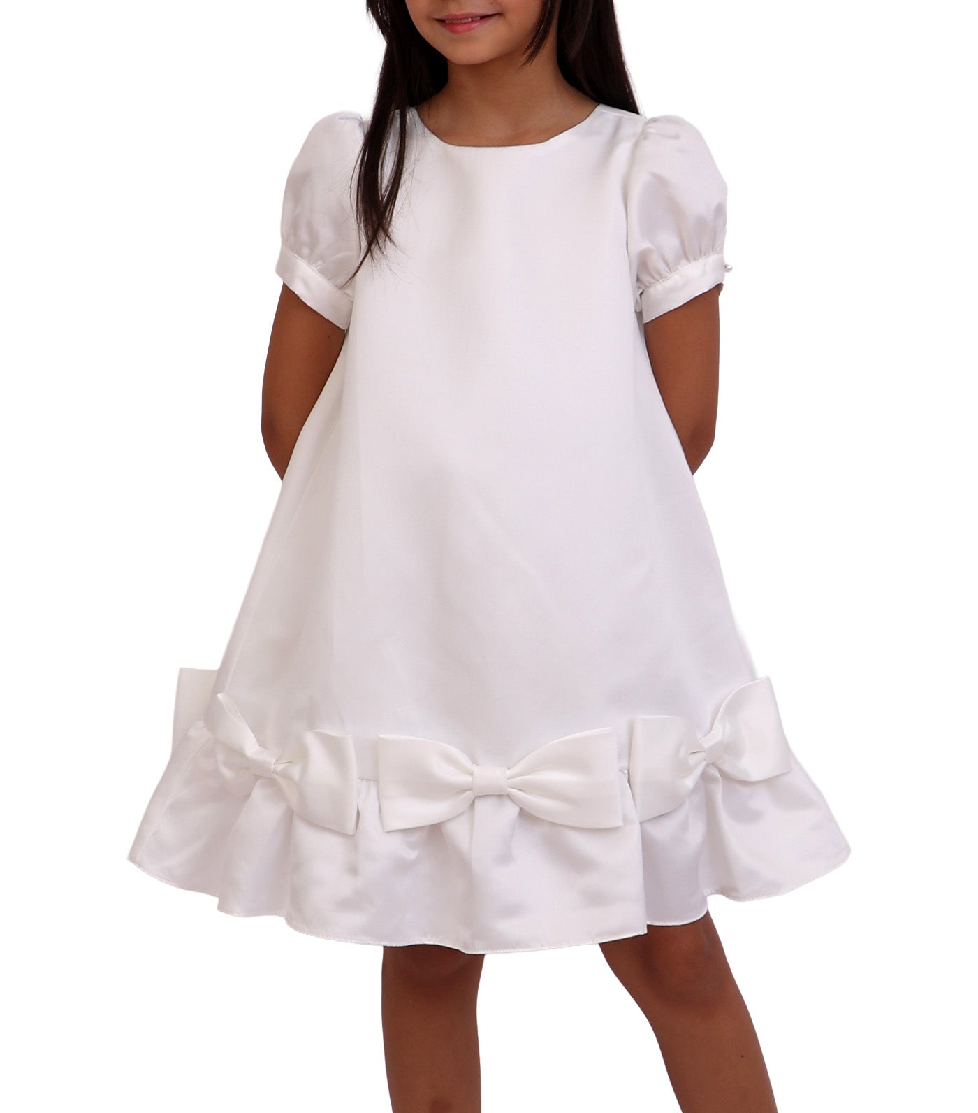 Hailey Formal Shift Dress White