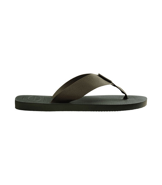 Urban Basic Material Flip Flops Green Olive