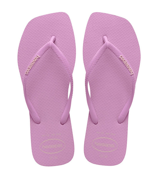 Slim Square Logo Pop Up Flip Flops Fresh Lavender