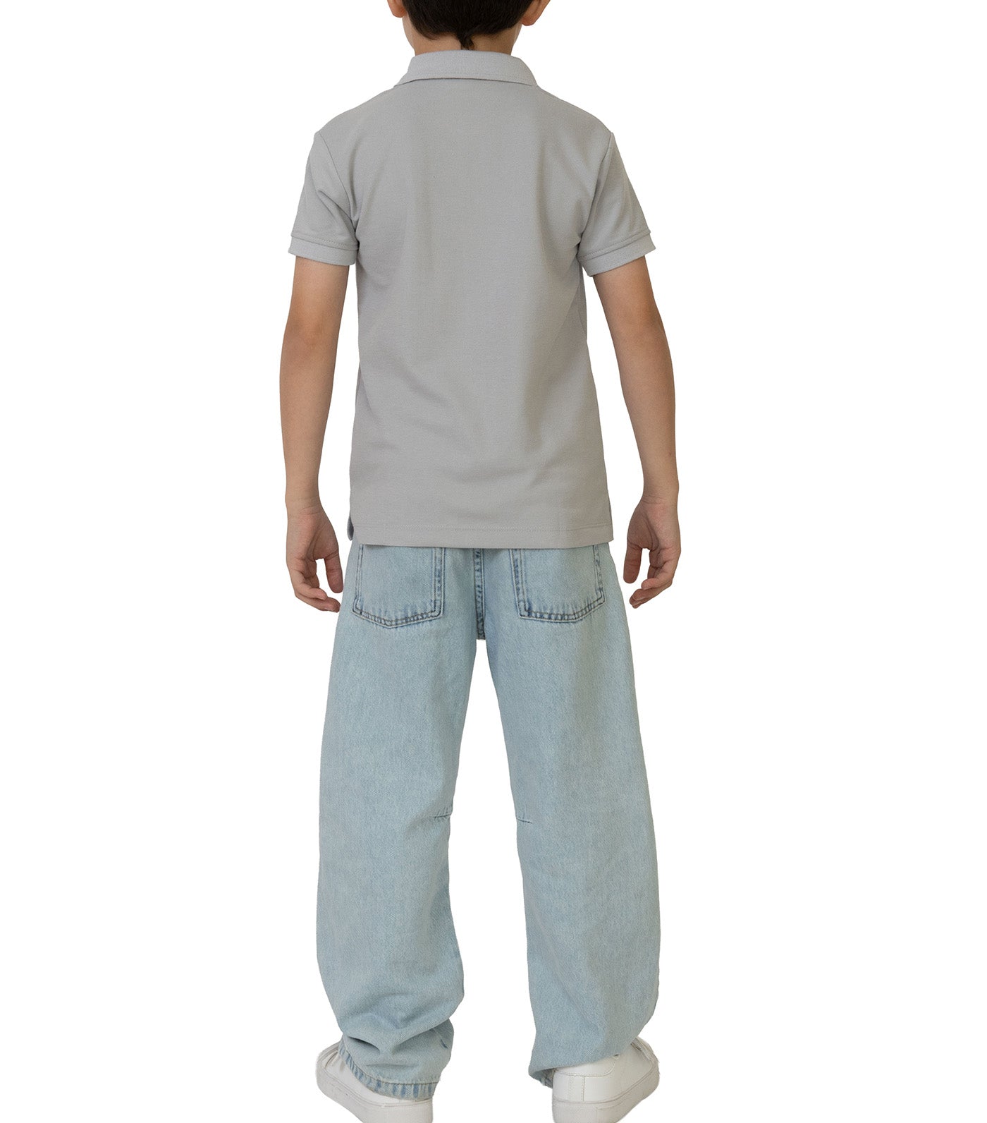 Rustan Jr. Haze Short Sleeve Polo Shirt Gray