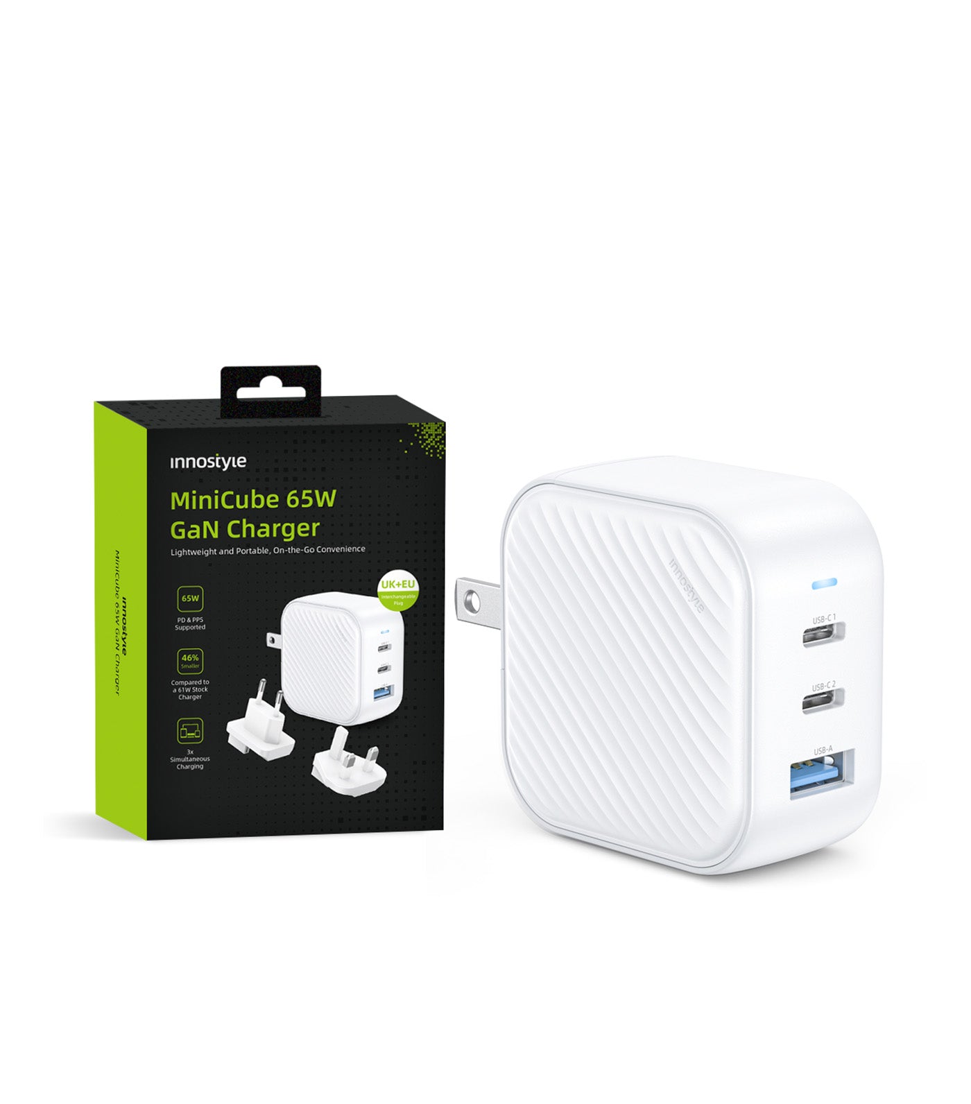 MiniCube 65W 3-Port Charger White