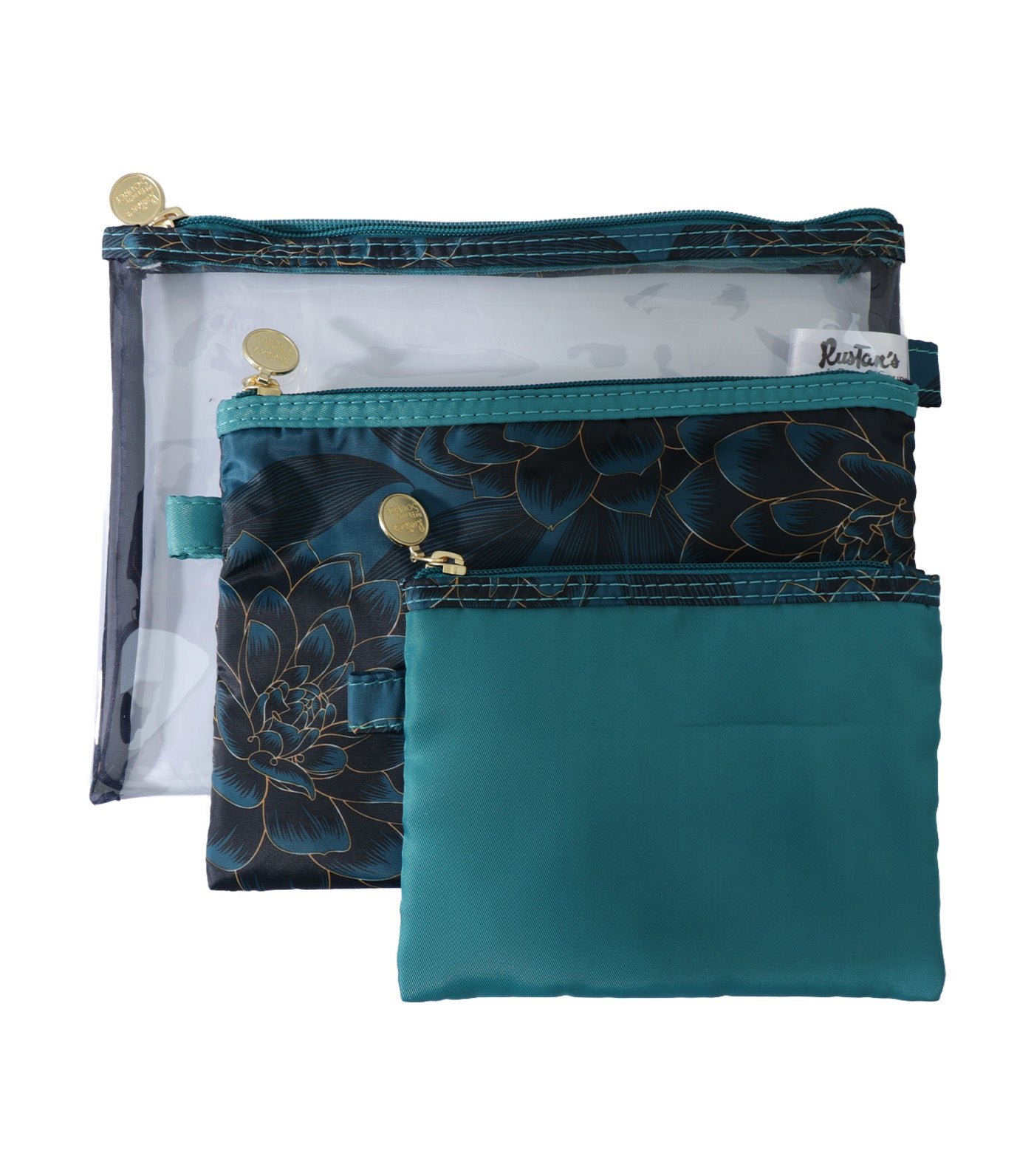 3-Piece Flat Purse - Oriental Teal