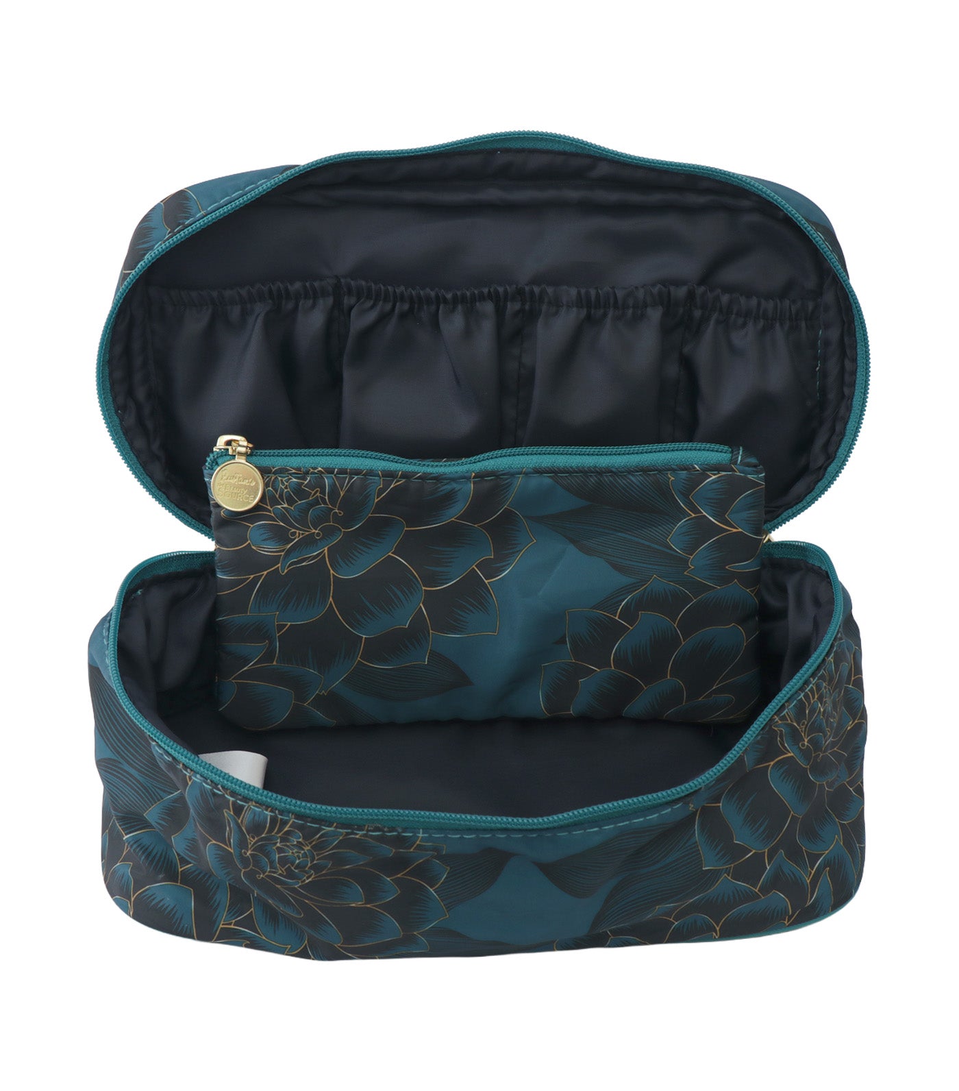 Traincase with Inside Purse - Oriental Teal