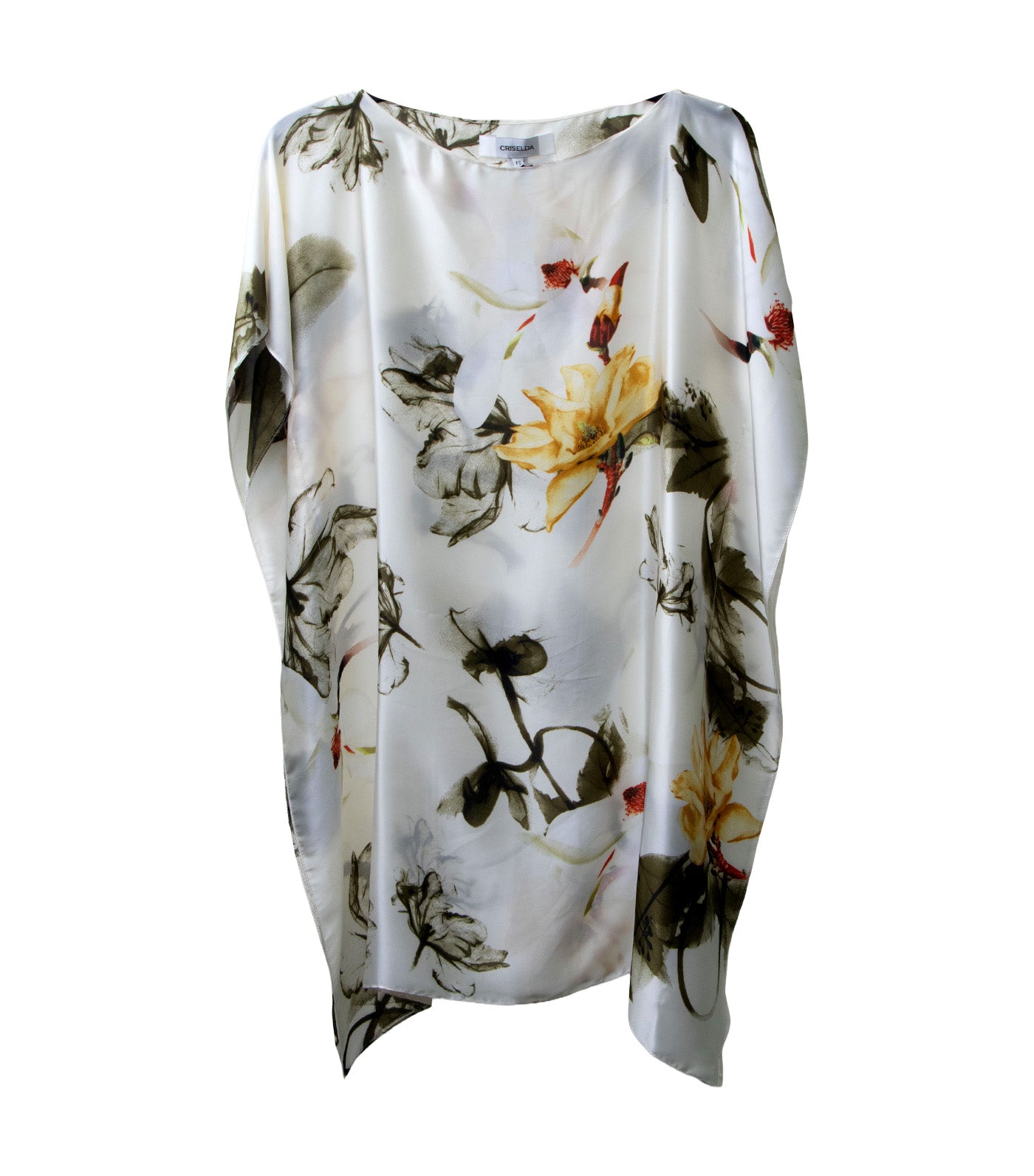 Poncie Poncho Blouse Printed Floral