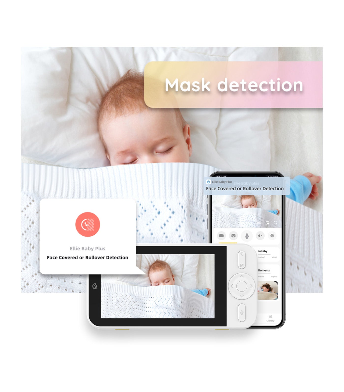 Ellie Baby Plus Baby Camera & Monitor (includes App & Monitor)